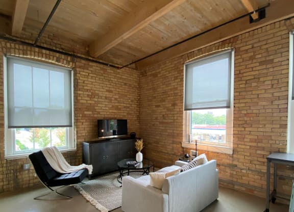 Contemporary Living Room With Sofa at 700 Central Apartments, Minneapolis, 55414