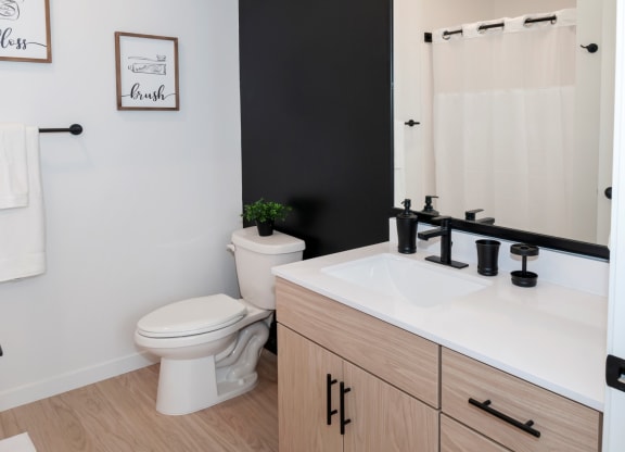 Modern Bathroom at CityLine Apartments, Minneapolis, MN