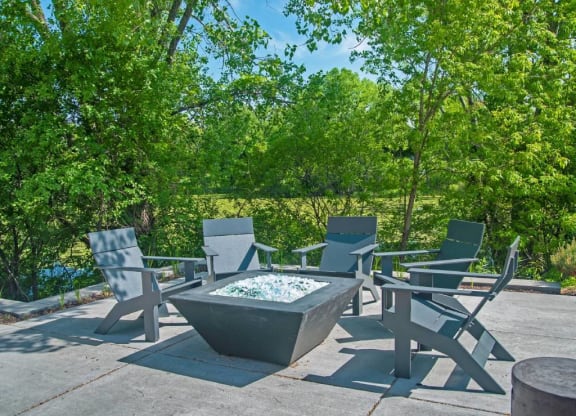 Fire pit at Aspenwood Apartments, MN, 55123