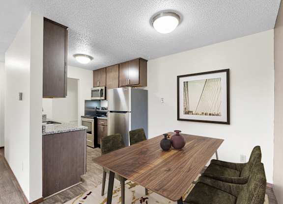 Kitchen area with Dining at Burnsville Parkway Apartments, Burnsville, 55337