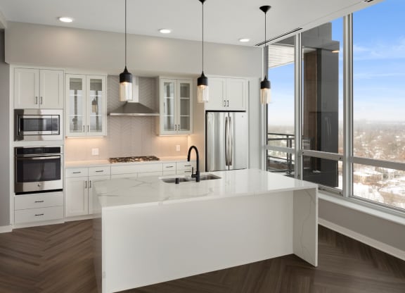 Well Equipped Kitchen at Calhoun Towers, Minneapolis, MN, 55416