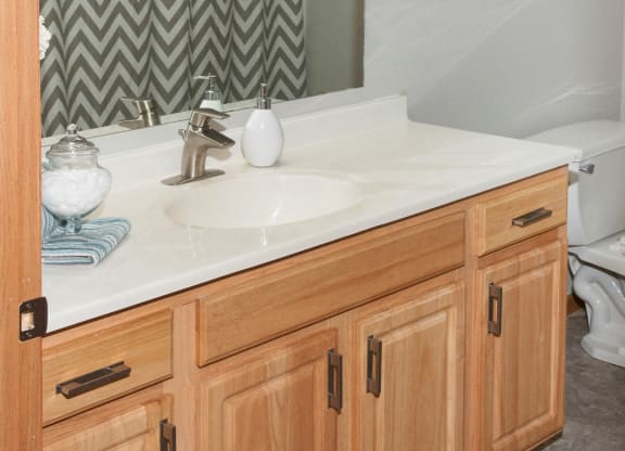 Large baths with plenty of counter space