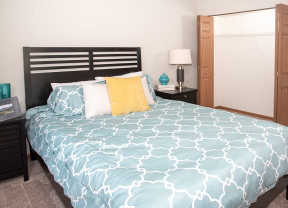 bedroom with large closet