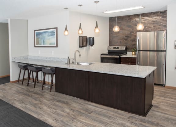Community room kitchen perfect for entertaining