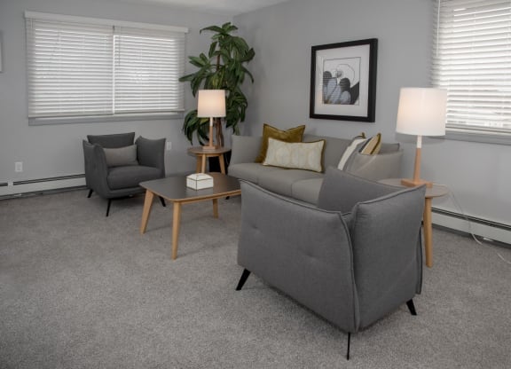 2 bedroom 1 bath living room corner apartment