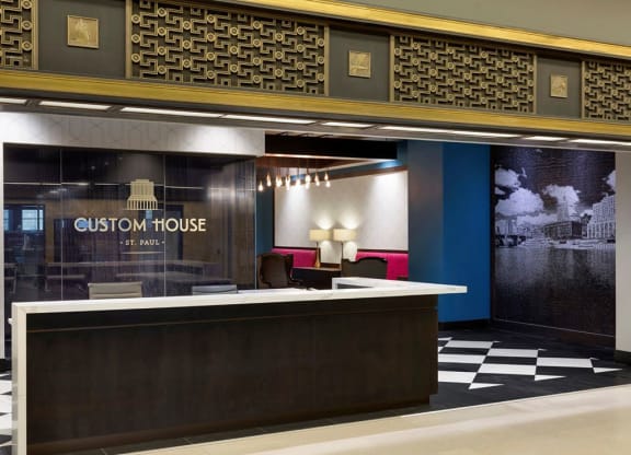 Atrium Style Lobby at Custom House, St. Paul, MN 55101