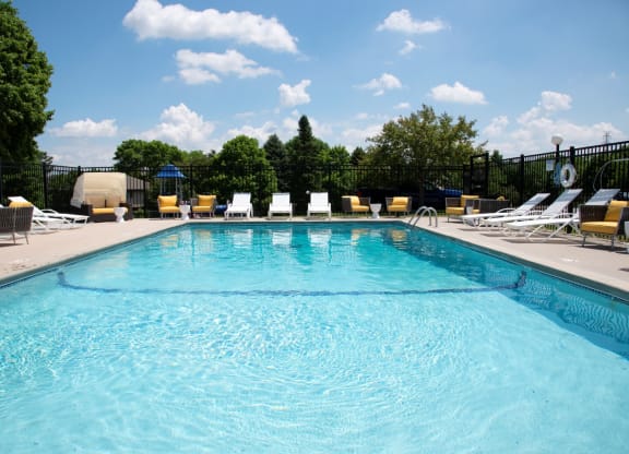Swimming Pool with Lounge Chairs at Eden Glen, Eden Prairie, MN 55344
