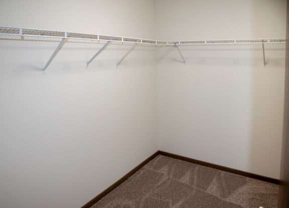 Walk-in closet in bedroom