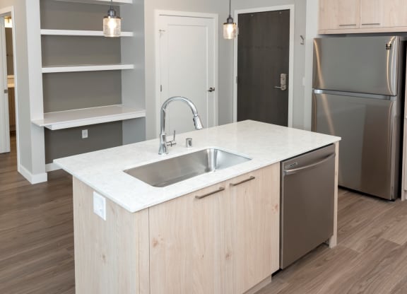 Remodeled Kitchen at Grove80 Apartments, Cottage Grove