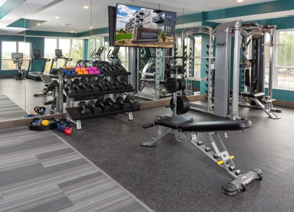 Apartment Gym at Grove80, Cottage Grove, MN