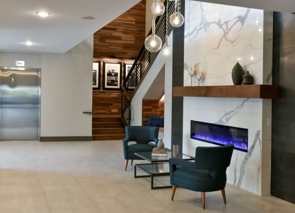 Community Lobby at Grove80 Apartments, Cottage Grove, 55016