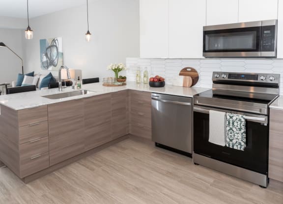 Open Kitchen at Grove80 Apartments, Minnesota, 55016