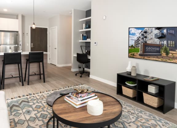 Spacious Apartment Living Space at Grove80, Minnesota, 55016