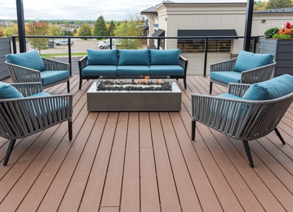 Community Patio Area at Grove80 Apartments, Cottage Grove, Minnesota