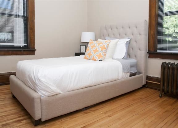 2 bedroom with two windows for natural lighting