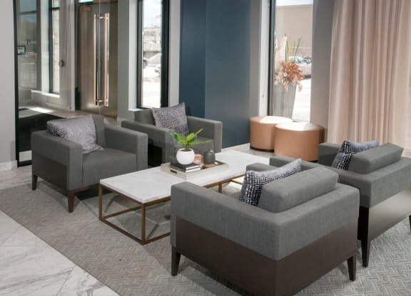 clubhouse with Beautiful Window Coverings at Residences at 1700, Minnesota