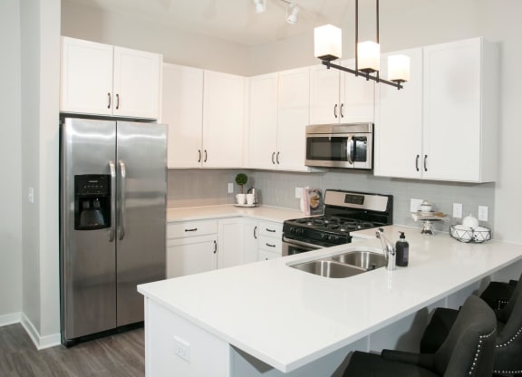 Top-of-the-line Kitchens with White Cabinetry at Residences at 1700, Minnesota, 55305