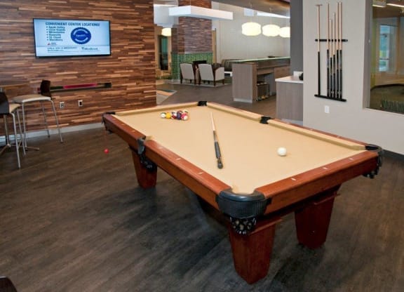Game Room with Pool Table at Shoreview Grand, Shoreview, MN 55126