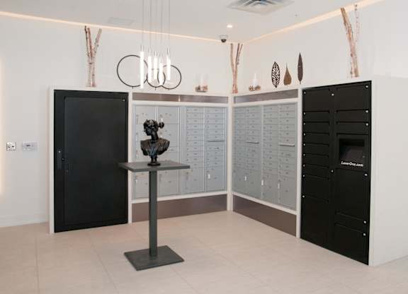 Luxer One automated package receipt system at The Finn I, St. Paul, 55116