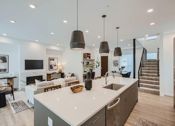 a kitchen and living room in a house at One West Drive Apartments, Excelsior, 55331