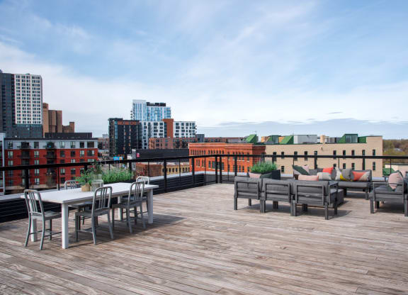 Rooftop Terrace at 700 Central Apartments, Minneapolis, MN