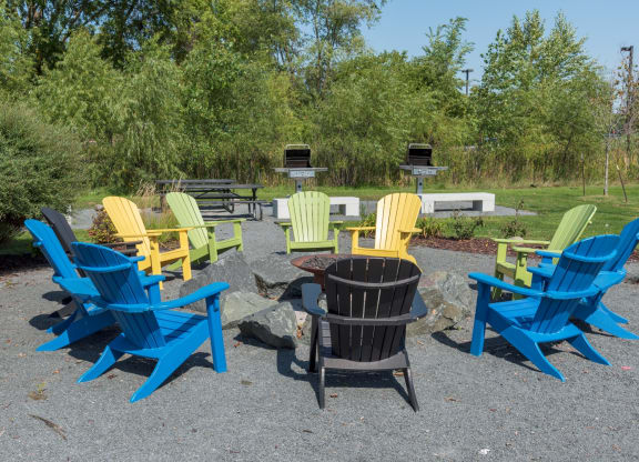 Courtyard Firepit at Shorview Grand new apartments in Shoreview