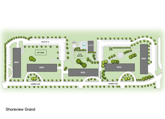 Site Plan at Shoreview Grand, Shoreview, 55126