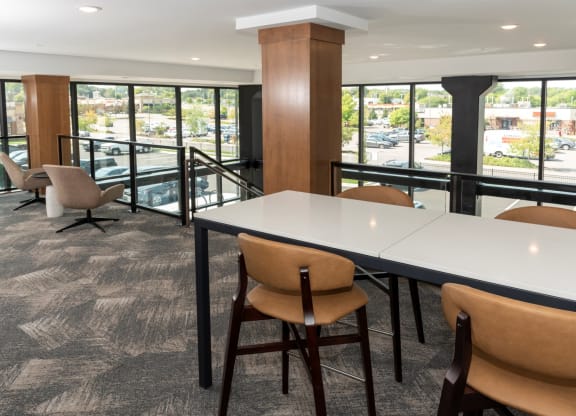 Loft Lounge Area at The Exchange Apartments, New Brighton, MN