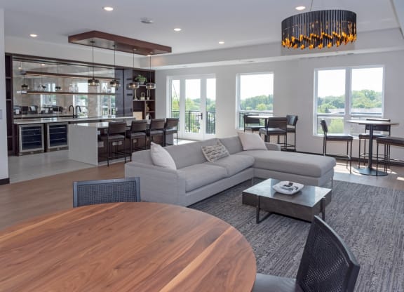 Clubhouse With Kitchen at The Exchange Apartments, Minnesota