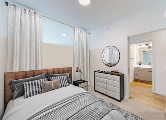 Bedroom Interior at The Mason, Minnesota, 55114