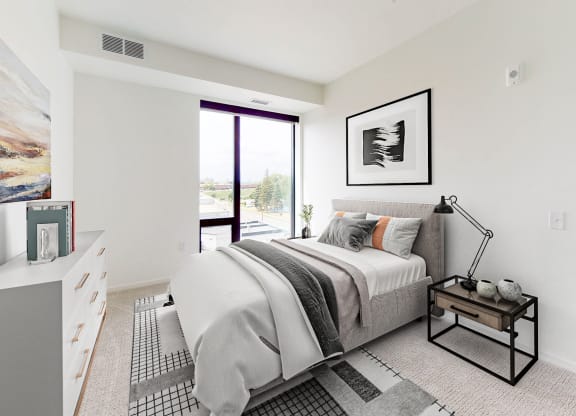 Spacious Bedroom at The Mason, St. Paul