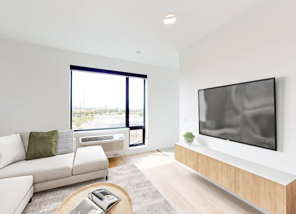 Living Room With TV at The Mason, Minnesota