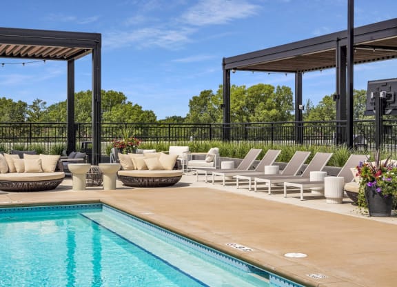 Swimming Pool With Relaxing Sundecks at The Original at West Lake Quarter, Minneapolis, MN
