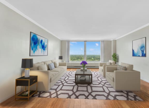 Classic Living Room Design at The Original at West Lake Quarter, Minneapolis, MN