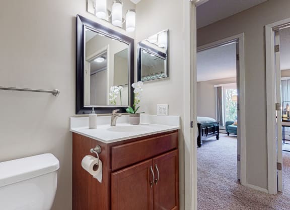 Bathroom With Vanity Lights at The Tarnhill, Minnesota