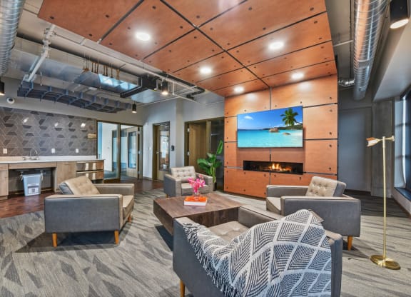 a large living room with couches and a coffee table