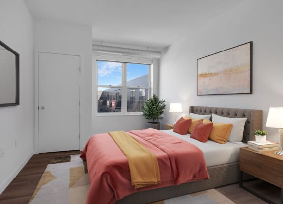 Master Bedroom at Tyler Street Stacks, Minneapolis, MN