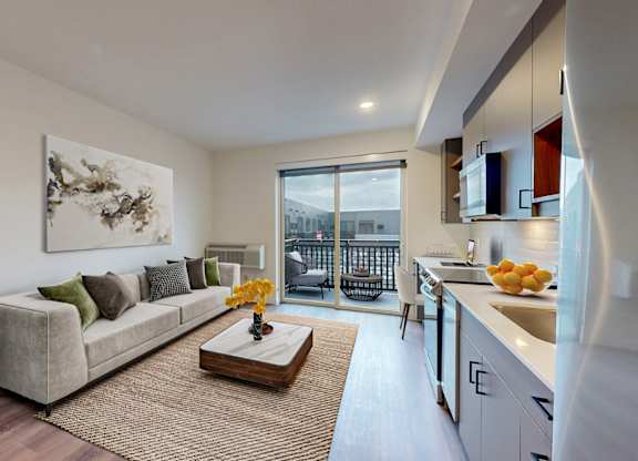 Open Concept Living Area at Tyler Street Stacks, Minnesota, 55413