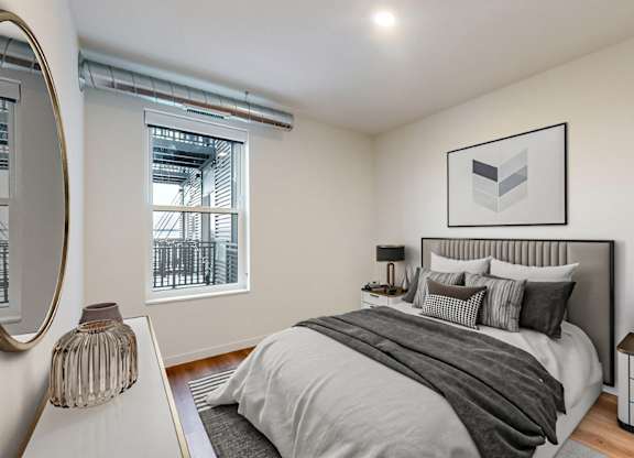 Well Lite Bedroom at Tyler Street Stacks, Minneapolis, MN 55413