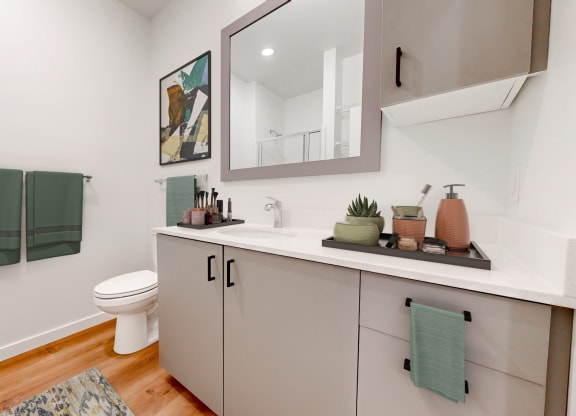 Modern Bathroom at Tyler Street Stacks, Minneapolis Minnesota