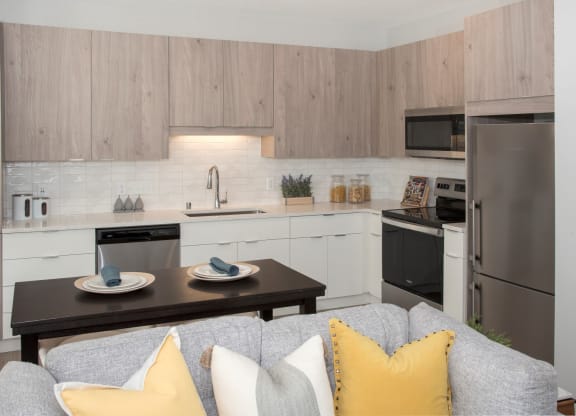UPII foley alcove floor plan - kitchen at Urban Park I and II Apartments, Minnesota