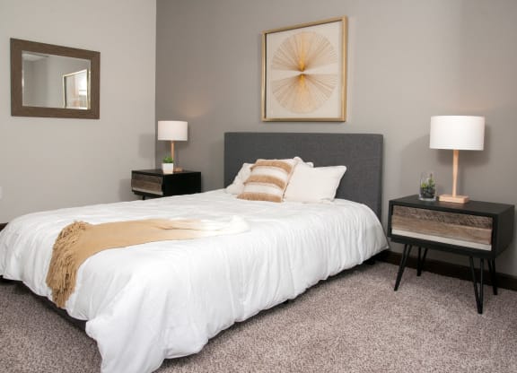 Lavish Bedroom at Victoria Flats, Victoria, Minnesota