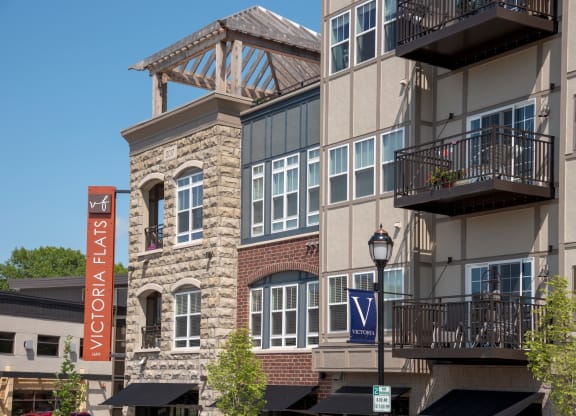 Victoria Flats exterior featuring sunny balconies, Victoria, MN 55386