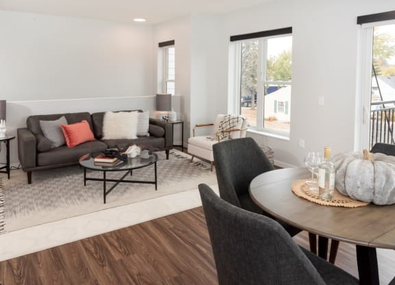 Living and dining at Volo at Texa Tonka Apartments , St Louis Park, 55426