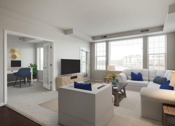Beautiful Bright Living Room at Waterstone Place in Minnetonka