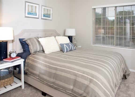 Soft Comfortable Bed at Waterstone Place, Minnetonka, Minnesota