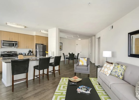 Living And Kitchen at Cirrus Redwood City, California