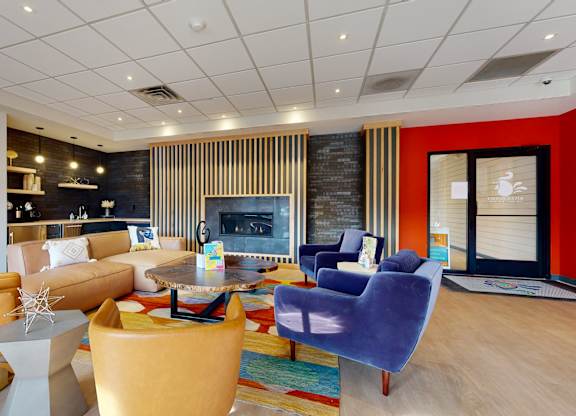 Colorful Resident Lounge