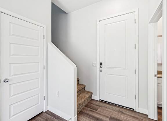 Baseline on 16th townhome stairway to the 2nd floor
