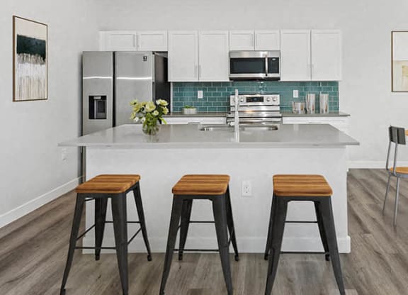 Stool and table at Baseline on 16, Phoenix, Arizona